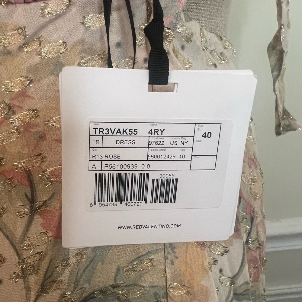 RED VALENTINO Cutout metallic floral chiffon midi dress - Picture 10 of 13